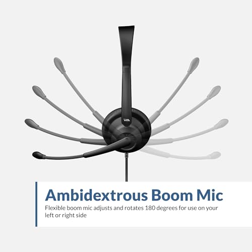 Cyber Acoustics AC-104ENC Mono USB Headset with ENC, in-Line Controls - style: USB Mono ENC Headset