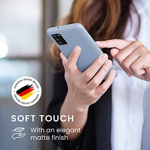 kwmobile Case Compatible with Samsung Galaxy A03s Case - Soft Slim Protective TPU Silicone Cover - Light Blue Matte - color: light blue matte