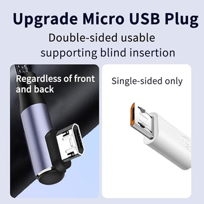 Right Angle USB C to Micro USB Cable 2A Charging Data Transfer