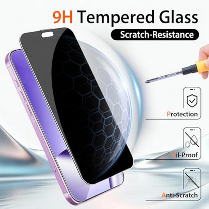 360 Degree Privacy Screen Protector for iPhone 17 6.3-Inch - size: iPhone 17