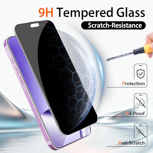 360 Degree Privacy Screen Protector for iPhone 17 6.3-Inch - size: iPhone 17