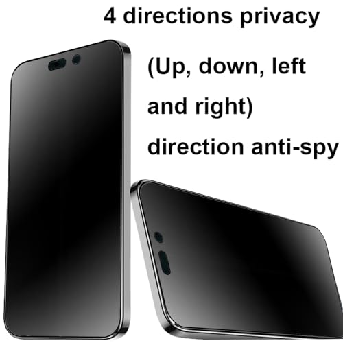 2 Pack 360 Degree Anti-glare Privacy Screen Protector for iPhone 16 Pro Max Matte Anti-Spy 4 Direction Soft Film 6.9 inch - size: For iPhone 16 Pro Max