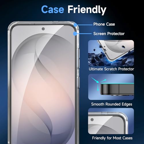 LYWHL 2-Pack Samsung Galaxy S26 Plus Screen Protector, Tempered Glass for S26+ with Alignment Frame, Sensitive Touch & Fingerprint Unlock, Anti-Scratch Case Friendly Bubble Free Easy Install HD Clear - size: Samsung Galaxy S26 Plus