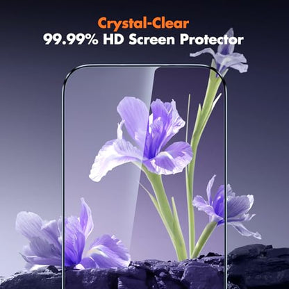 UNBREAKcable for iPhone 17 Pro Screen Protector, 3-Pack Full Coverage Tempered Glass [Military Grade Shatterproof] [9H Hardness] [Easy Installation] [Bubble Free] [99.99% HD Clear] for iPhone 17 Pro - size: iPhone 17 Pro