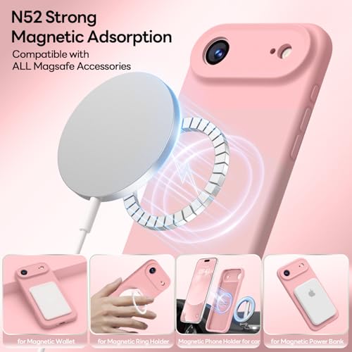 LOVE 3000 Magnetic for iPhone Air Case Premium Silicone, Pink Sand - color: Pink Sand, size: iPhone Air 6.5inch