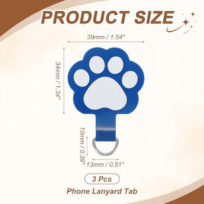 uxcell Phone Tether Tab Universal Cat Paw Phone Lanyard Case Patch Phone - color: Blue