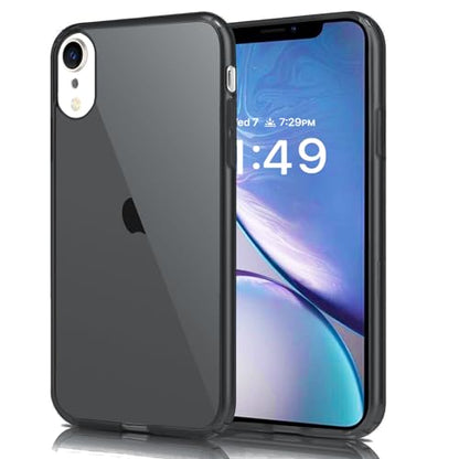 JJGoo Compatible with iPhone XR Case Clear Soft Transparent Shockproof Protective Slim Thin Bumper Phone Cover for XR, Clear Black - color: Black