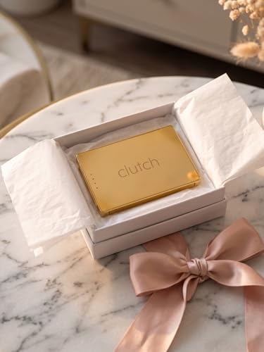 Clutch - Pro USB-C Portable Charger - Compatible with iPhone 15, 16, 17 & Android Devices - Power Bank Magnetic Battery - TSA Travel Approved - USB Rechargeable - Built-in Cable - 5000 mAh - 3.7oz - color: Gold