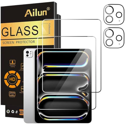 Ailun Screen Protector+Camera Lens Protector for iPad Pro 13 Inch, 2+2 Pack