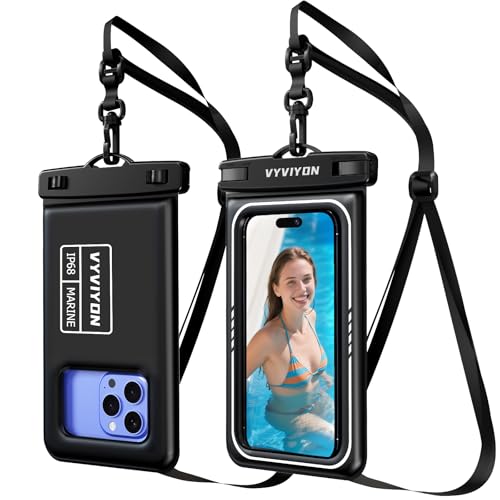 Floating Waterproof Phone Pouch IPX8 Cellphone Dry Bags for Vacation Beach Pool Kayak Cruise Travel Essentials,Waterproof Phone Case for iPhone 16 15 Pro Max, Samsung S25 Ultra S24-2 Pack 8.0"
