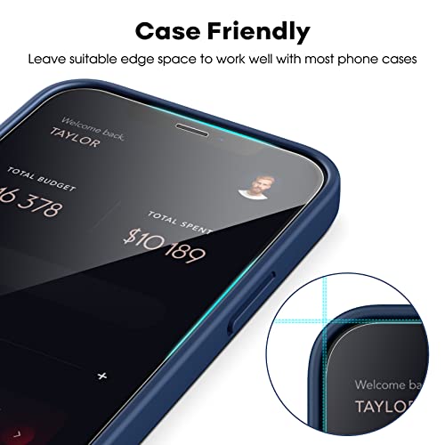 JETech Full-Coverage Screen Protector for iPhone 12 Pro Max, 3-Pack - size: iPhone 12 Pro Max