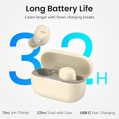 TOZO A1 Wireless Earbuds Bluetooth 5.3 Light Weight in Ear Headphones - color: Light Khaki