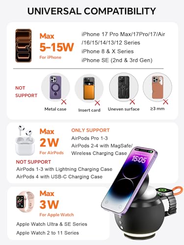 Bluetooth Speaker with Wireless Charging Stand, Black - color: Black