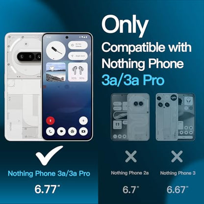 JETech Screen Protector for Nothing Phone 3a/3a Pro, 3-Pack | 9H Tempered Glass, HD Clear, Anti-Scratch Protection, Easy Installation Tool - size: Nothing Phone 3a/3a Pro