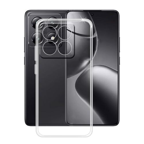 Phone Case for Xiaomi 14T (6.67"), Clear TPU Soft Silicone Cover [Ultra-Thin X Anti Yellow] Shockproof Anti-Drop Protective Shell Cover for Xiaomi 14T - Transparent