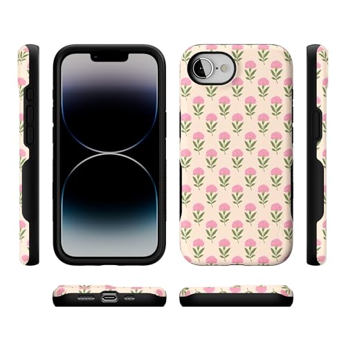 Casely iPhone 16e Case | Jenna's Flowers | Fun on Weekdays | Bold Protective Design | Compatible with MagSafe - color: Jenna's Flowers | Fun on Weekdays