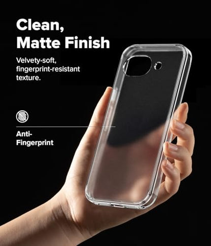 Ringke for Google Pixel 10a Case [Fusion Matte Clear] | Oil & Dirt Resistant, Anti-Fingerprint Technology Prevents Oily Smudges, Frosted Coating Feels Velvety Soft - size: Pixel 10a
