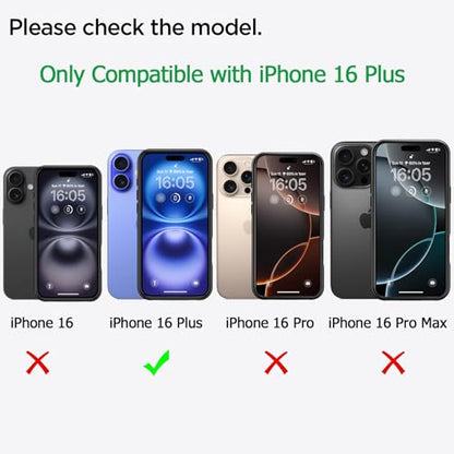 Battery Case for iPhone 16 Plus, Upgraded 12000mAh Pack Rechargeable Charger Case with Wireless Charging Compatible for iPhone 16 Plus (6.7 inch) External Battery Charging Case (Black) - size: iPhone 16 Plus-Black