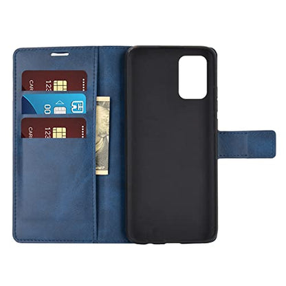 Flip Case for Samsung A03S Wallet PU Leather Magnetic Protective Cellphone Case for Samsung Galaxy A02S A025M A03S A037M Folio Book Cover with Stand (Blue) - color: Blue