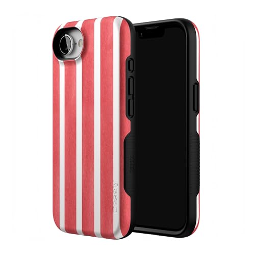 Casely iPhone 16e Case | East Coast Summer | Red Stripes | Bold Protective Design | Compatible with MagSafe - color: East Coast Summer | Red Stripes