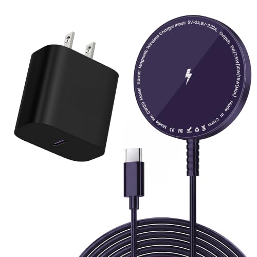 MagSafe Charger Magnetic Wireless Charging iPhone 17-12 & AirPods Pro 4-2 - color: Purple