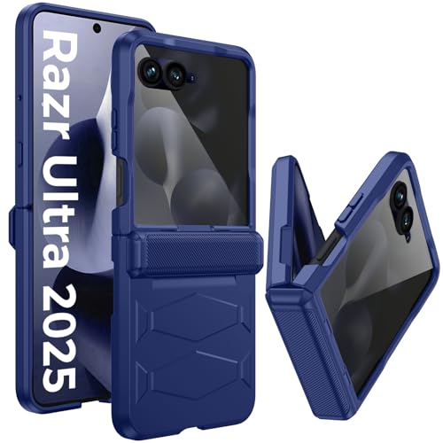 GooseBox for Motorola Razr Ultra 2026/Razr Ultra 2025 Case,Built-in Privacy Screen Protector&Hinge Protection Shockproof All-Inclusive Smartphone Cover for Motorola Razr Ultra 2026(Blue) - color: Blue ZJ&PSP, size: Razr Ultra 2026/2025