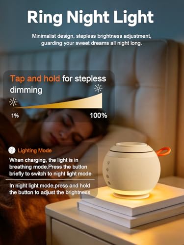 Bluetooth Speaker with Wireless Charging Stand, Brown - color: Brown