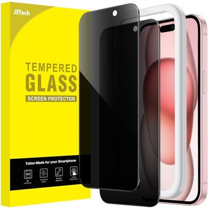 JETech Privacy Screen Protector for iPhone 15, 2-Pack - size: iPhone 15