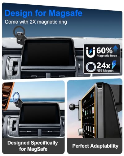 PZK Car Phone Mount for 2021-2024 Chevy Tahoe/Suburban/GMC Yukon 10.2-inch - color: Magsafe, size: Tahoe/Suburban/GMC Yukon/GMC Yukon XL 2021-2024