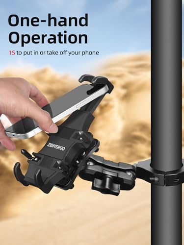 ZIDIYORUO Anti-Shake UTV Phone Mount Holder with Vibration Dampener