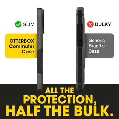 OtterBox iPhone 17e, 16e, 15, 14, 13 Commuter Series Case - Black & Grey | 3X Military Drop Protection - Slim - Dual-Layer Shockproof Design - Pocket-Friendly - Raised Edges - Port Covers - color: Black/Grey