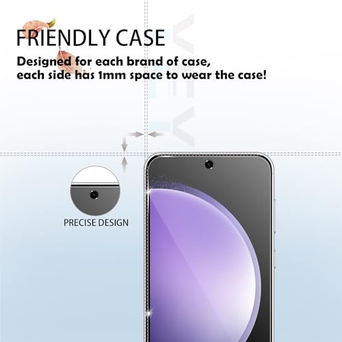 Galaxy S23 FE HD Clear Tempered Glass Screen Protector + Camera Lens Protectors, [2+2 Pack] [3D Glass] [Fingerprint Support] Screen Protector Glass For Samsung Galaxy S23 FE - size: Galaxy S23 FE