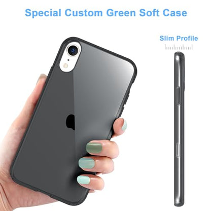 JJGoo Compatible with iPhone XR Case Clear Soft Transparent Shockproof Protective Slim Thin Bumper Phone Cover for XR, Clear Black - color: Black