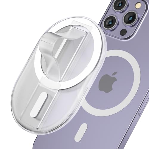 Magnetic Finger Phone Grip for MagSafe Stand, Phone Grip Strap Holder,Clear