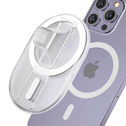 Magnetic Finger Phone Grip for MagSafe Stand, Phone Grip Strap Holder,Clear