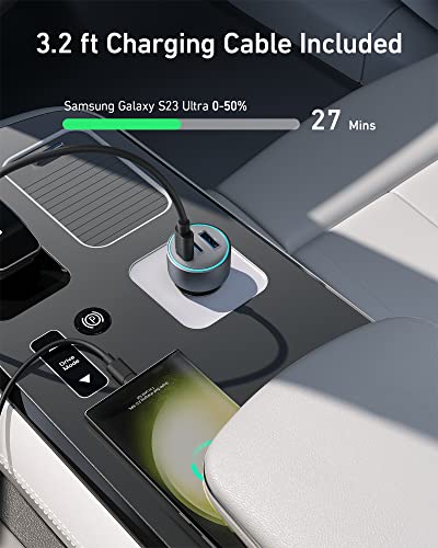 Anker 535 67W 3-Port Compact PowerIQ 3.0 USB C Car Charger