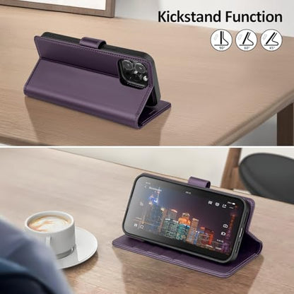 Shieldtop Compatible with MagSafe iPhone 13 Pro Max Wallet Case,Dark Purple - color: Dark Purple, size: iPhone 13 Pro Max - 6.7"