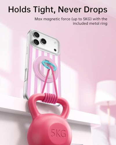 SYNCWIRE for MagSafe Phone Grip, Magnetic Phone Ring Holder - color: Pearl Pink