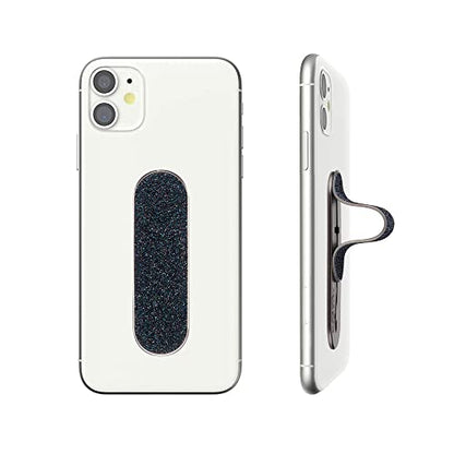 Momostick Flatstick, Cell Phone Finger Grip Strap Holder for Hand, Cell Phone Stand, New Slim Finger Loop Selfie Grip Compatible with Most Smartphones - Glitter Navy - color: Glitter Navy