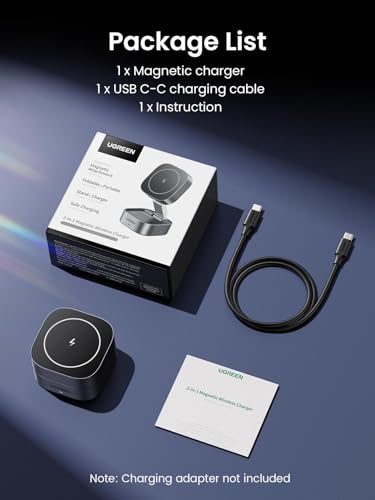 UGREEN MagFlow 2-in-1 Foldable Magnetic Wireless Charging Station
