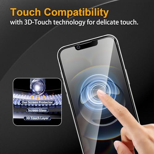 3 Pack Privacy Screen Protector for iPhone 16e/iPhone 17e [6.1 inch] With 3 Pack Camera Lens Protector, Anti Spy Tempered Glass Film, 9H Hardness, Black Protector, Anti-Scratch, Bubble Free - size: iPhone 16e/17e FK33