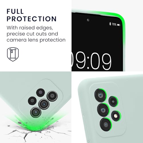 kwmobile Case Compatible with Samsung Galaxy A52 / A52 5G / A52s 5G Case - Slim TPU Silicone Phone Cover - Soft Touch Finish - Cool Mint - color: Cool Mint, size: Galaxy A52 / A52 5G / A52s 5G