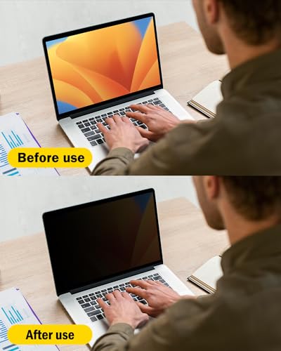 F FORITO 15.6 Inch Laptop Privacy Screen Protector, 360° Anti Peeping and Anti Glare Laptop Privacy Shield Compatible with 15.6" HP/Lenovo/Dell/Acer/ASUS/Thinkpad with 16:9 Aspect Ratio - size: 15.6 Inch Computer with 16:9 Aspect Ratio
