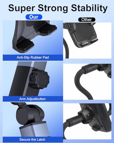 Vitog 2-in-1 Phone Holders for Your Car, Universal Cup Holder Phone Holder - color: Black(360° Rotation)