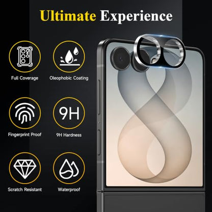 4 Pack Camera Lens Protector Compatible with Samsung Galaxy Z Flip 8/Flip 7 - size: Z Flip 8