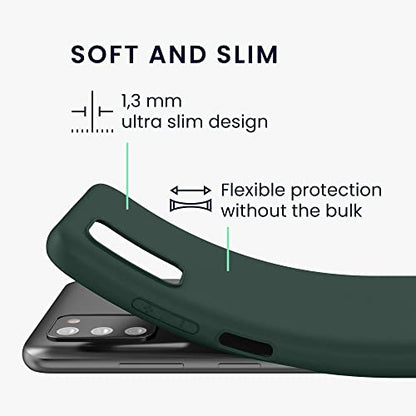 kwmobile Case Compatible with Samsung Galaxy A03s Case - Soft Slim Protective TPU Silicone Cover - Moss Green - color: moss green
