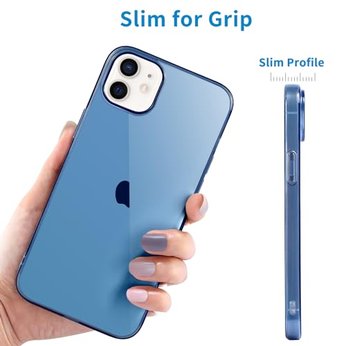 JJGoo Compatible with iPhone 12 mini Case, Soft Transparent Shockproof Protective Slim Thin Bumper Phone Cover, Navy Blue - color: Navy Blue