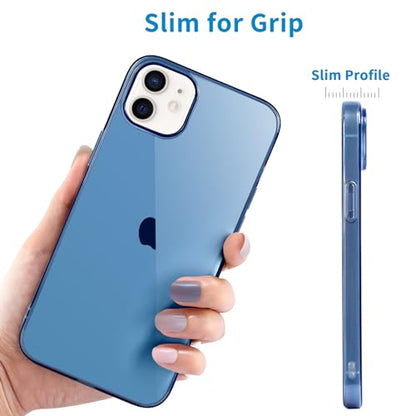 JJGoo Compatible with iPhone 12 mini Case, Soft Transparent Shockproof Protective Slim Thin Bumper Phone Cover, Navy Blue - color: Navy Blue