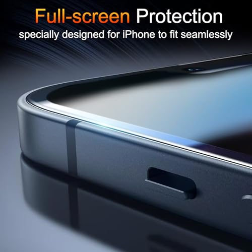 TZGZT Privacy Screen Protectors for iPhone 13 Pro Max, Tempered Glass,HD - color: iPhone 13 Pro Max-3+3Pack-Black