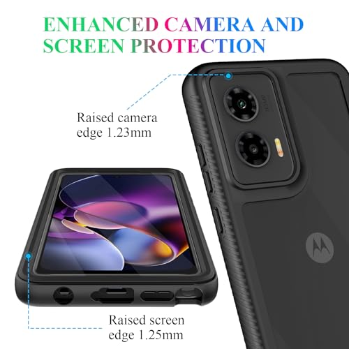 Compatible with Moto G Stylus 5G 2024 Case, Built in Screen Protector Full Body Shockproof Slim Fit Bumper Protective Phone Cover for Motorola G Stylus 5G 2024 Men Women-Black/Clear - size: Moto G Stylus 5G 2024 Case